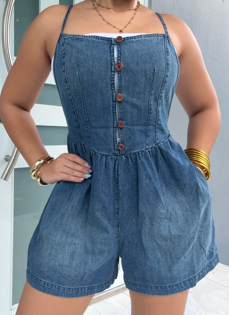 Denim Muse Romper