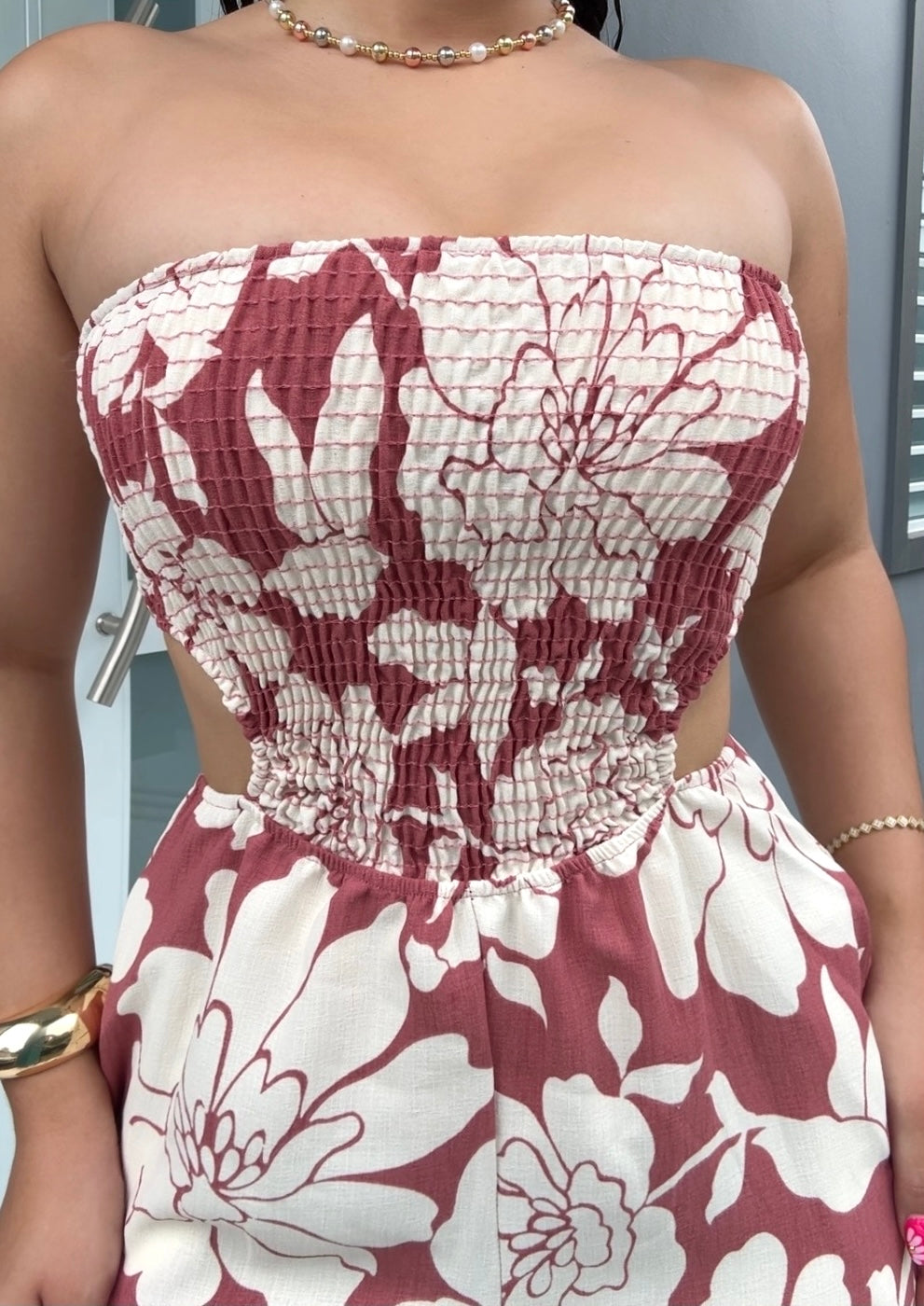 Bloom Terracotta Rose Romper
