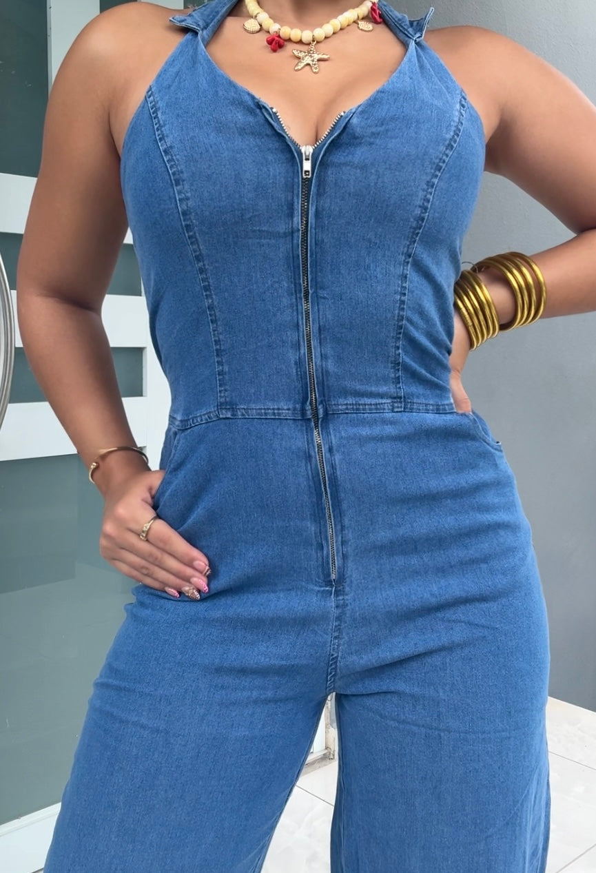 Coastal Denim Jumpsuit