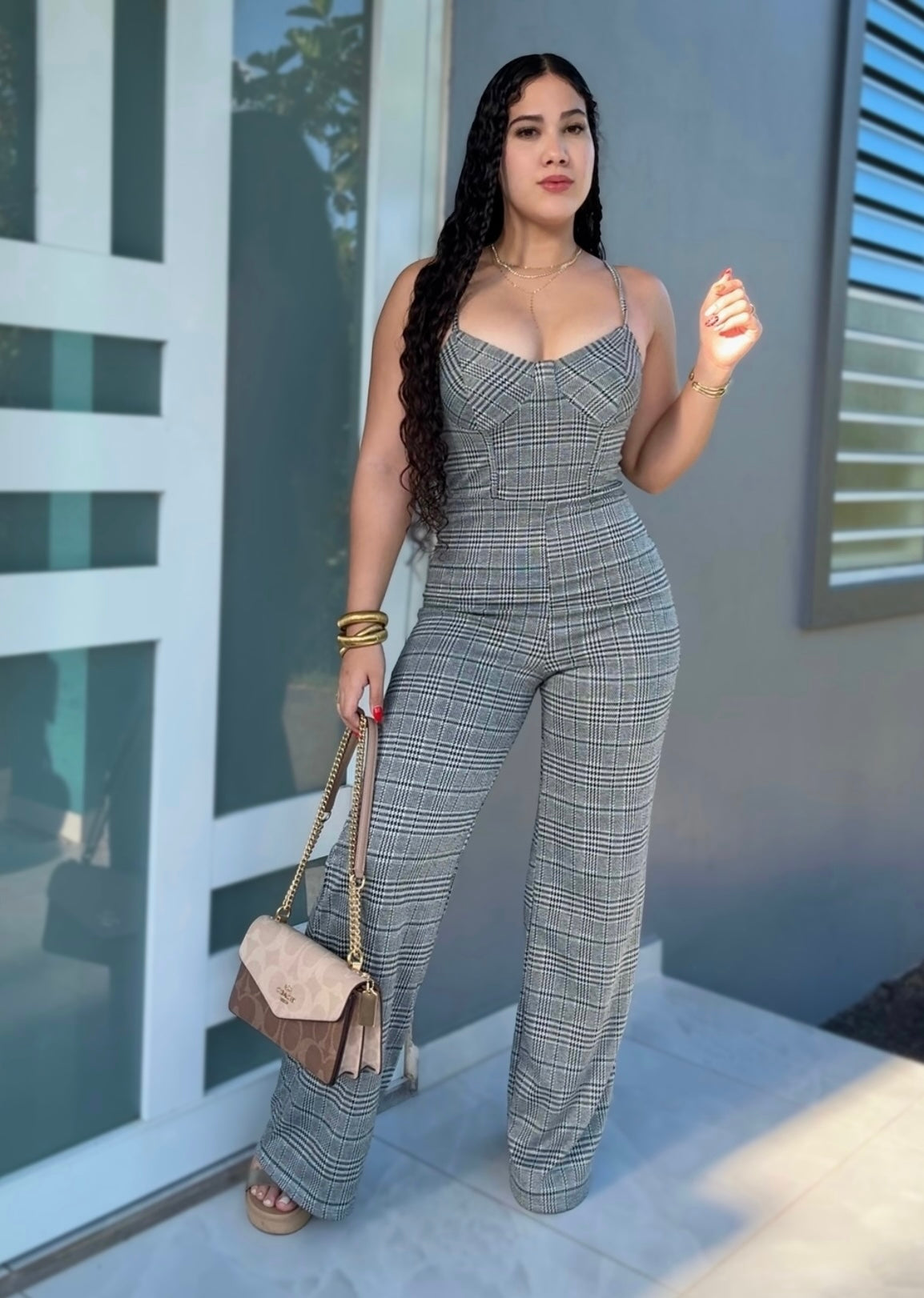 Luxe Plaid Jumpsuit