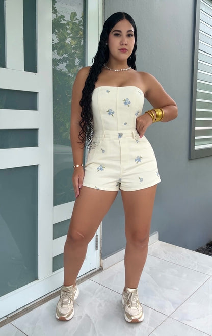 Blue Blossom Romper