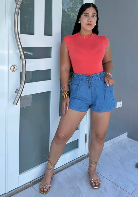 Soft Denim Shorts