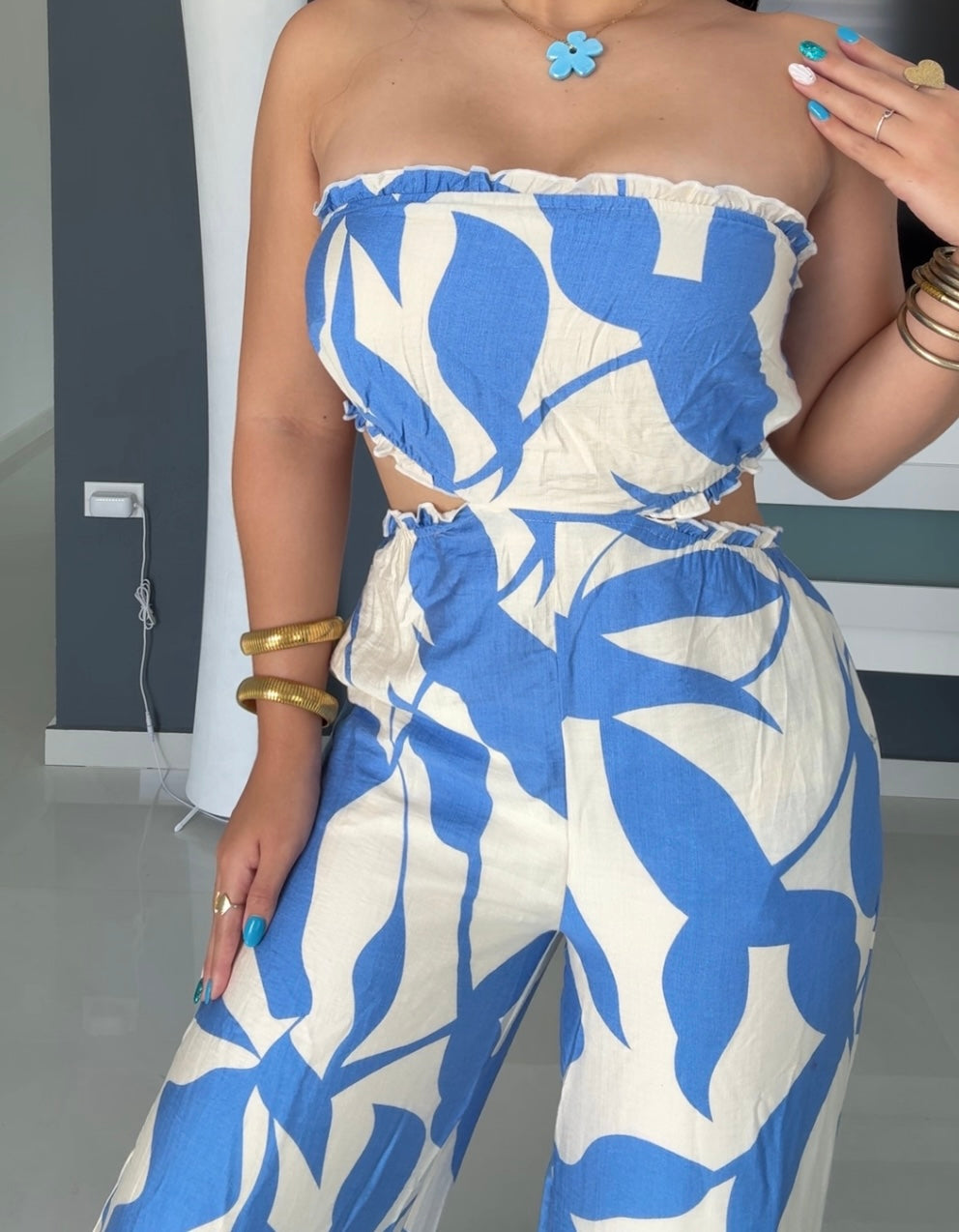 Blue Tropic Jumpsuit