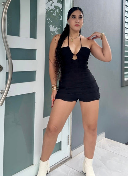 Halter Black Romper