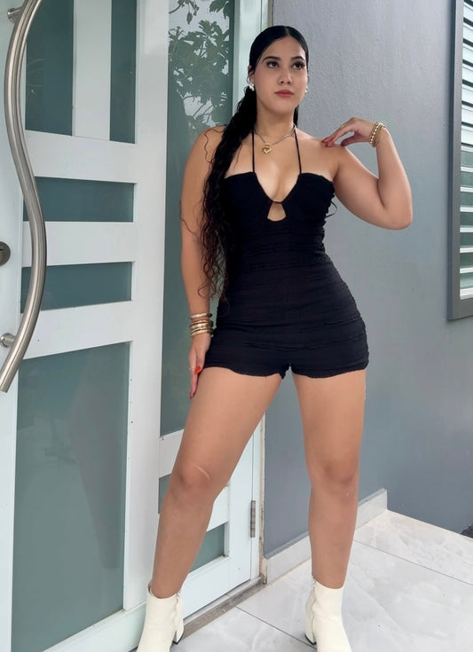 Halter Black Romper