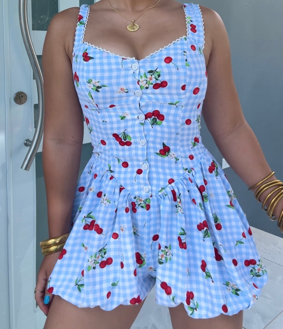 Cherry Bubble Romper