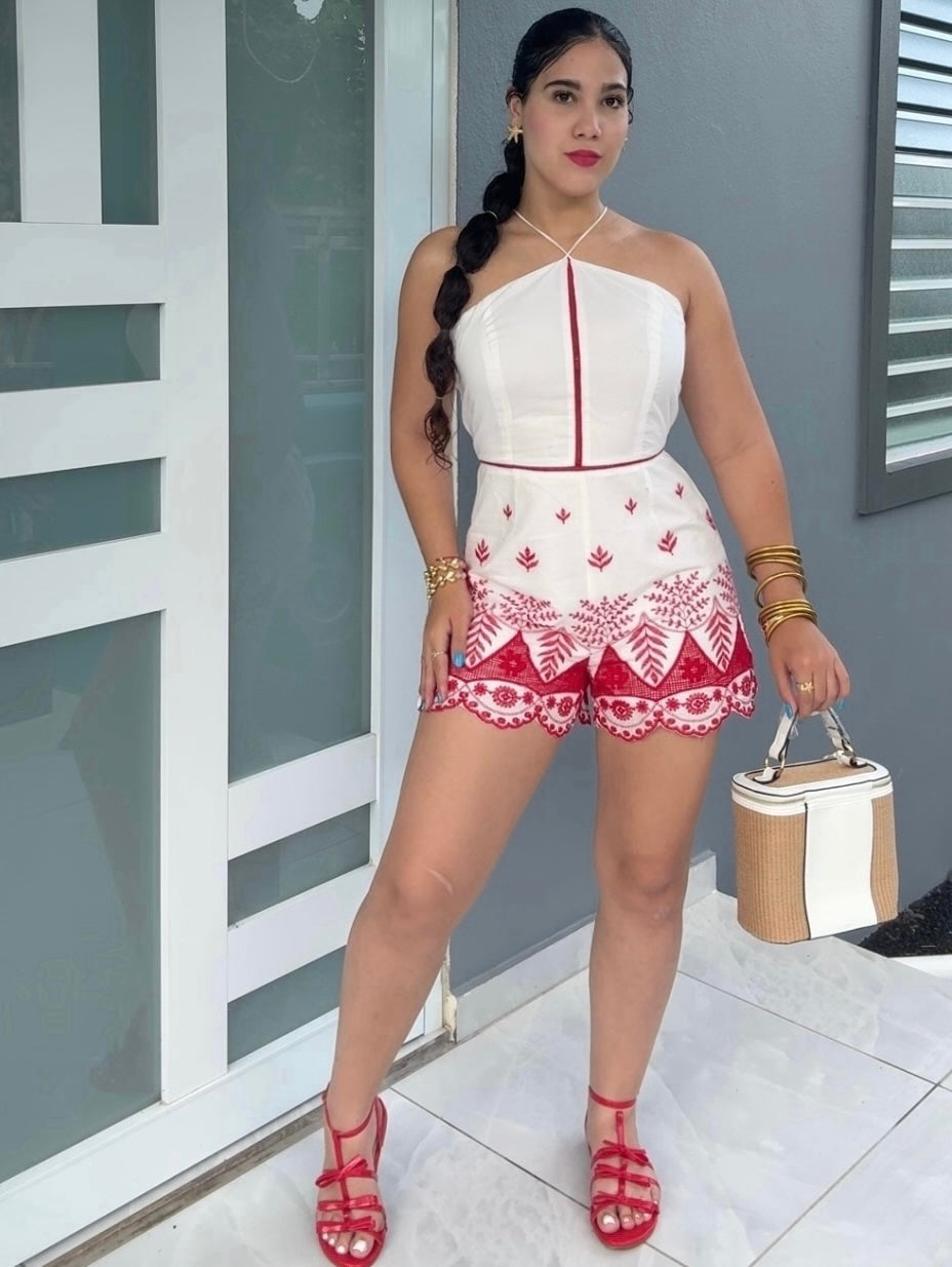 Floral Flame Romper