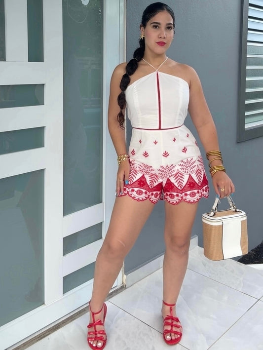 Floral Flame Romper