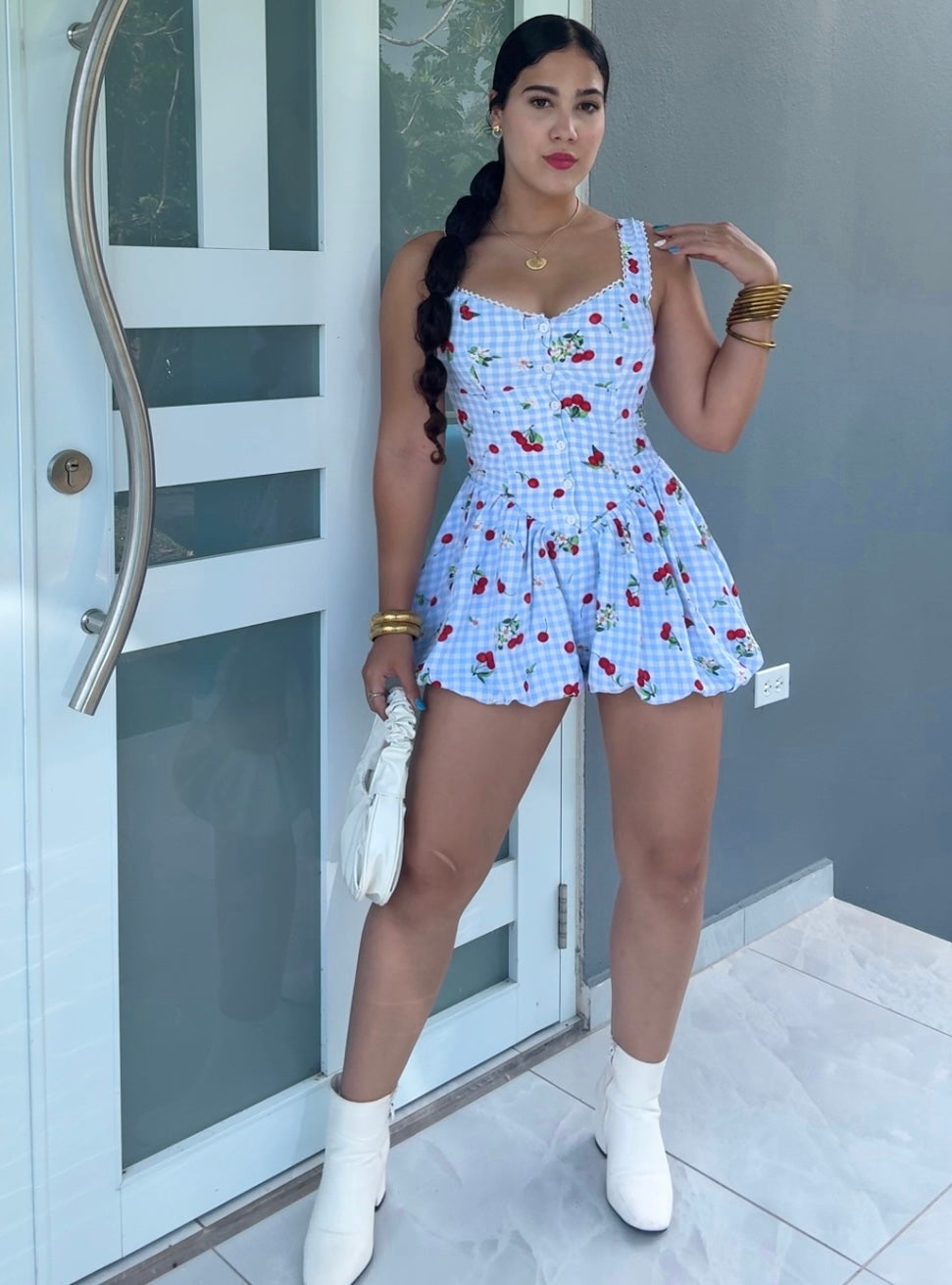 Cherry Bubble Romper