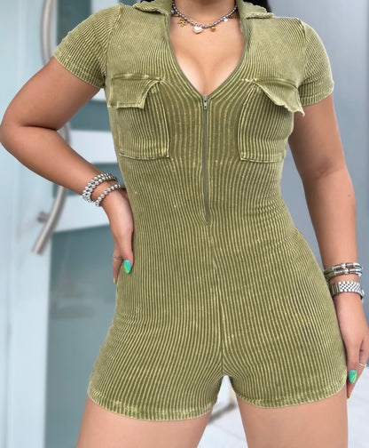 Olive Glow Romper