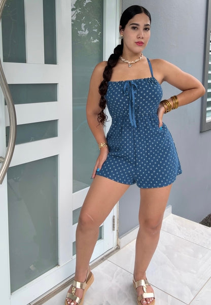 Blue Daisy Romper