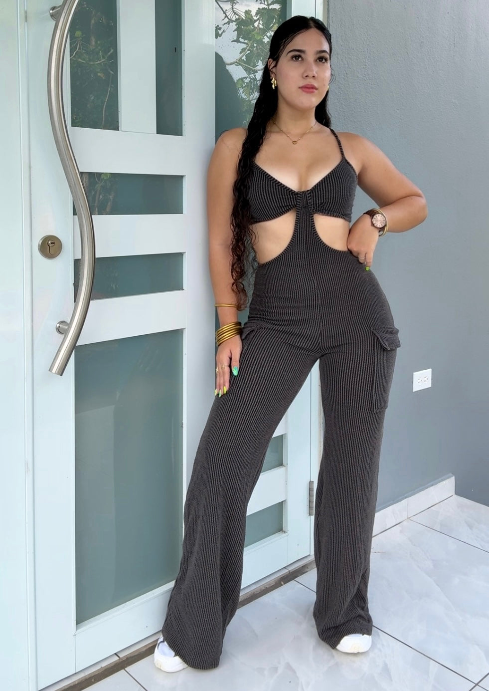 Black Cutout Jumpsuit