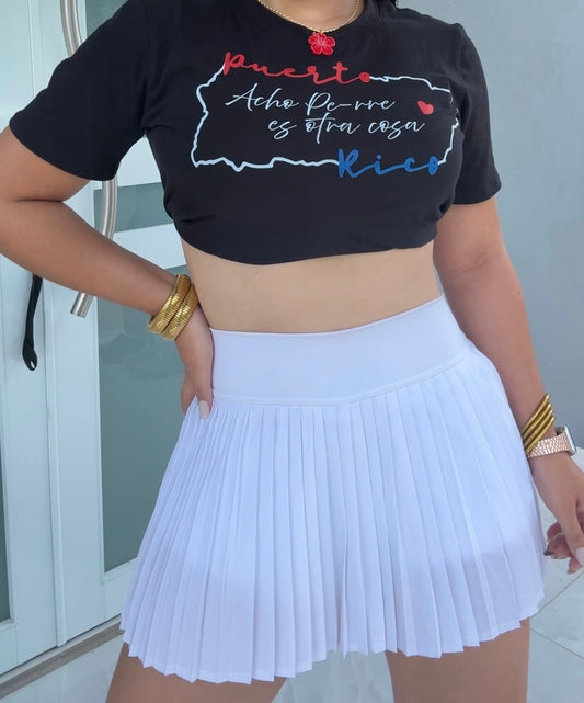 White Skort
