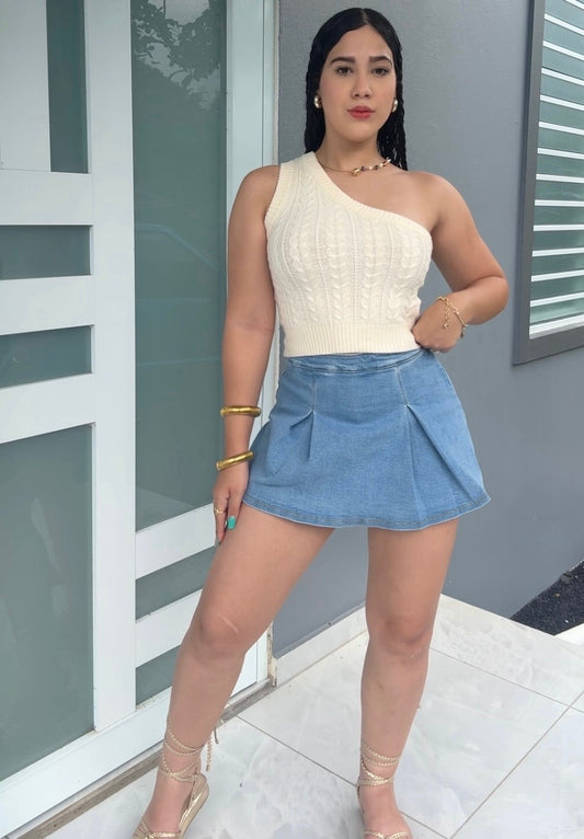 Denim Skort