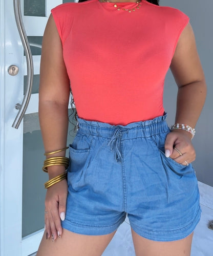 Soft Denim Shorts