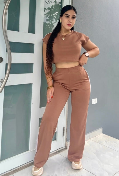 Mocha Stripes Set