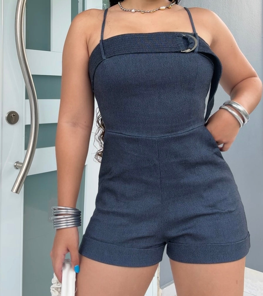 Denim Romper