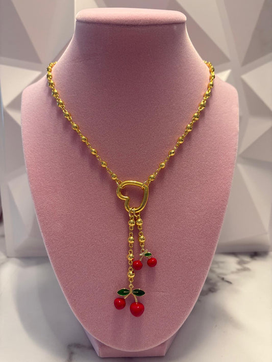 Cherry Heart Necklace