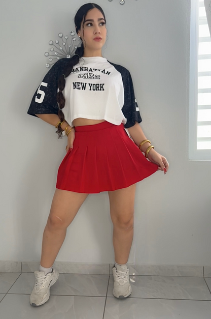 Manhattan Varsity Crop Top