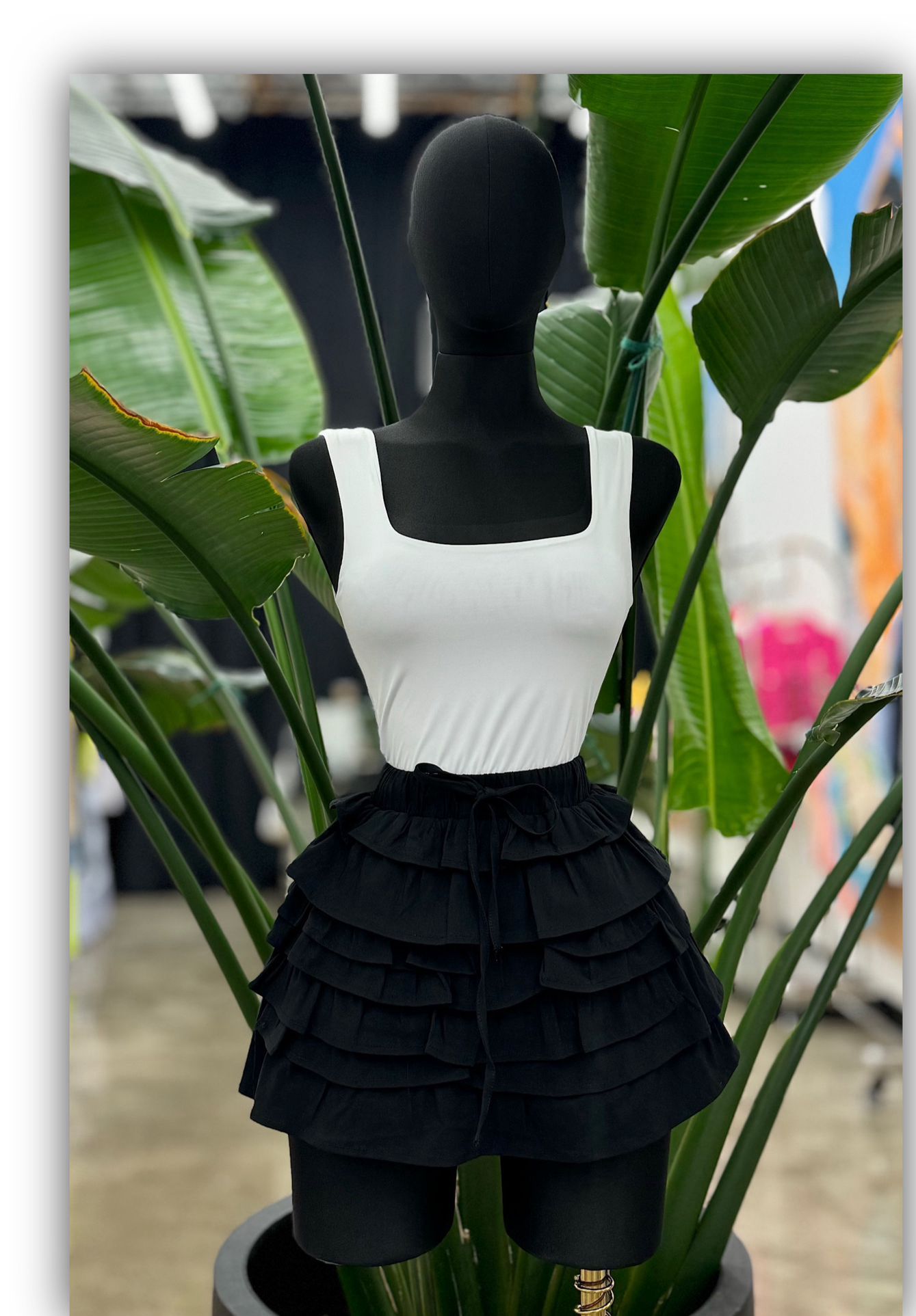 Noir Ruffles Skort