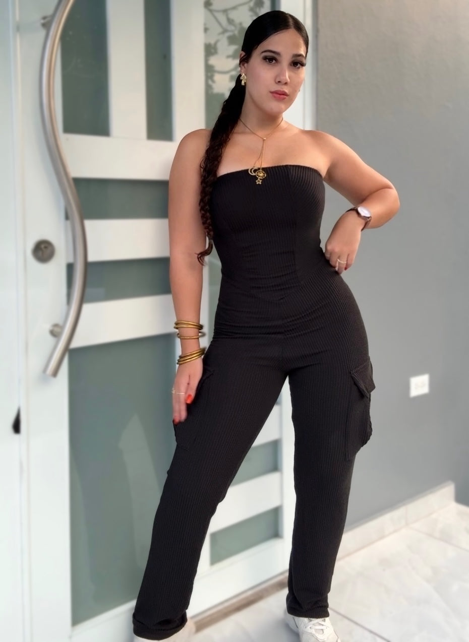 Midnight Cargo Jumpsuit